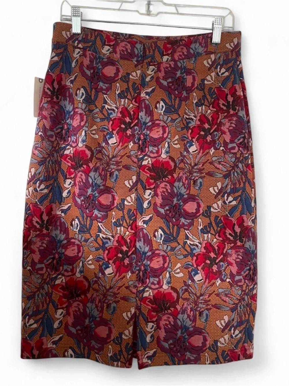 NWT Maeve from Anthropologie Golden Bliss Floral Pencil Skirt Womens Size Medium